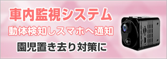 車内監視カメラで置き去り事故を防止!「車内監視カメラシステム」はこちら